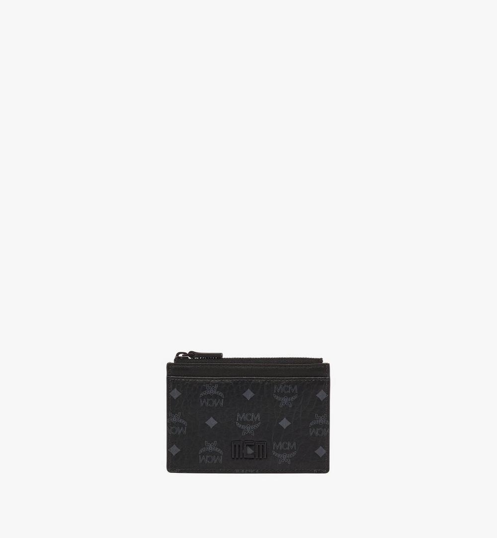 MCM Tech Card Pouch in Visetos Leather Mix 1
